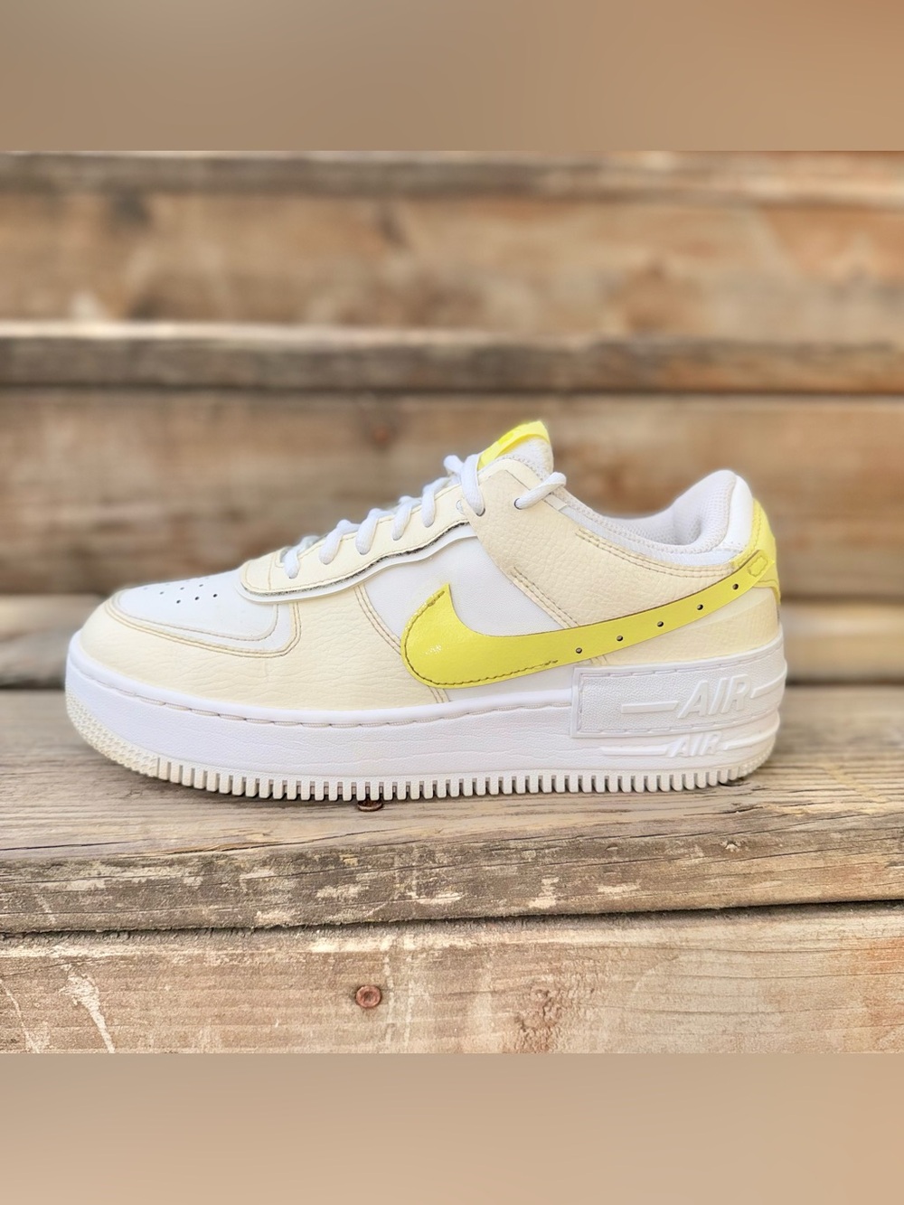 Nike Air Force 1 Shadow SE Have A Nike Day DJ5197-100 Women’s 9.5 Ivory Yellow